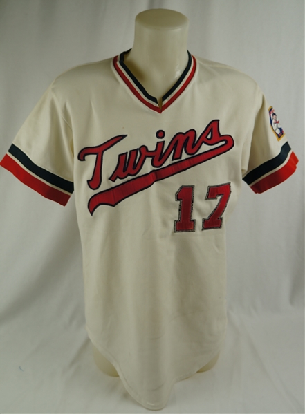 Bill Butler 1974 Minnesota Twins Game Used Jersey w/Dave Miedema LOA
