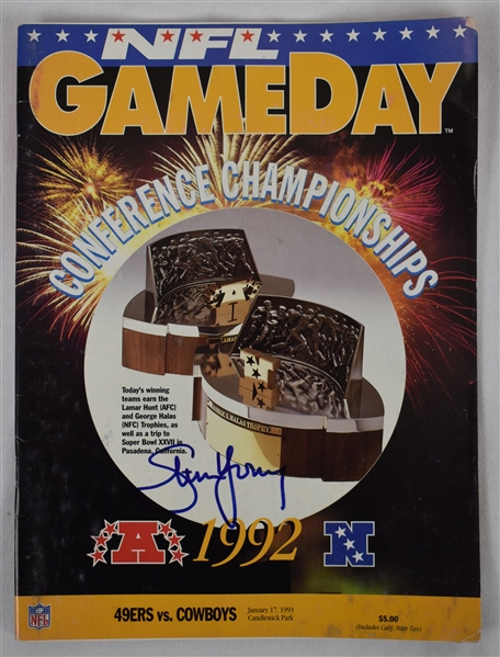 Steve Young Autographed 1992 NFC Championship Game Program