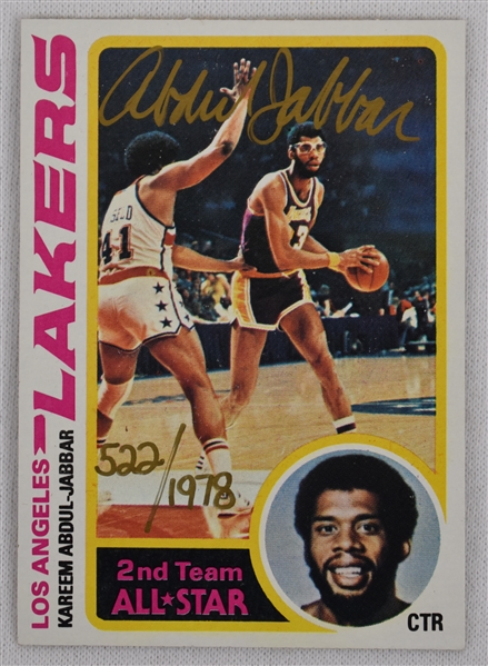 Kareem Abdul-Jabbar Autographed Limited Edition Basketball Card
