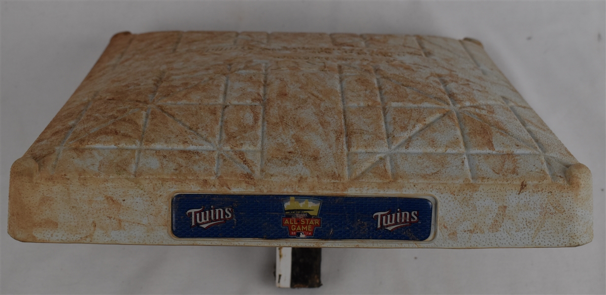 Mike Trout 2014 Game Used Base From 1st MVP Season