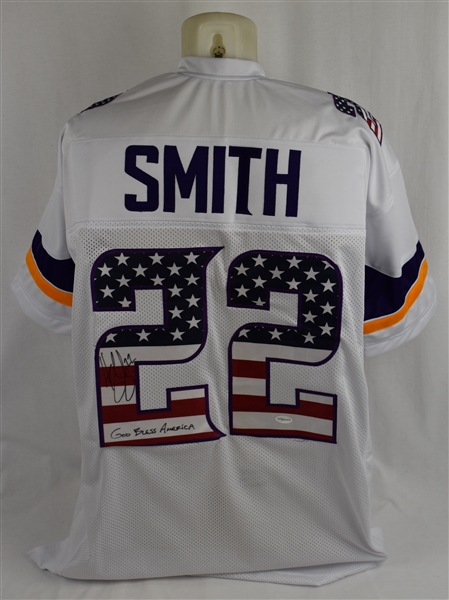 Harrison Smith "God Bless America" Autographed & Inscribed Jersey