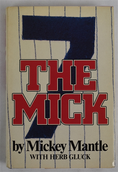The Mick Hard Cover Book Signed by Mickey Mantle