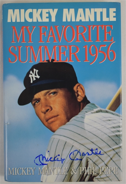 My Favorite Summer Hard Cover Book Signed by Mickey Mantle