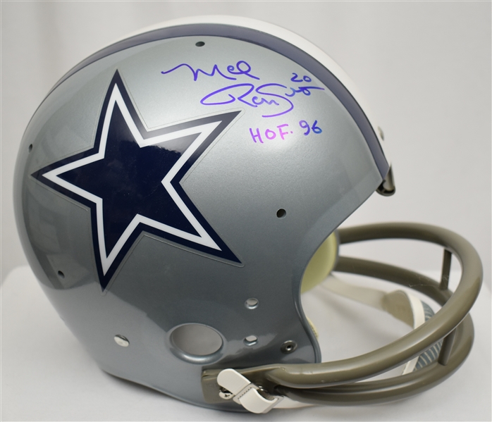 Mel Renfro Autographed & Inscribed Full Size Authentic Dallas Cowboys TK Suspension Helmet 