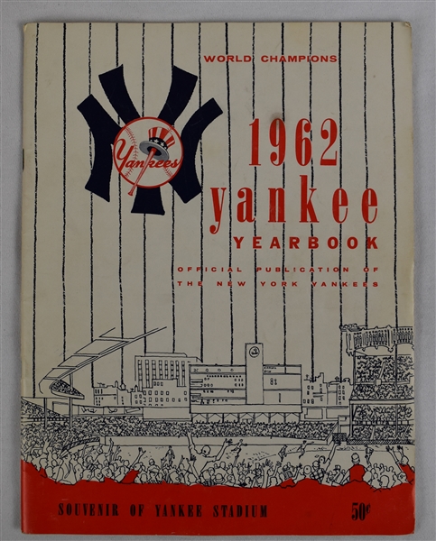 New York Yankees 1962 Team Signed Yearbook w/30 Signatures Including Mantle & Maris