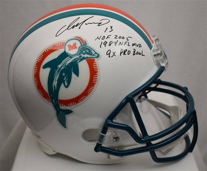 Dan Marino Autographed & Inscribed Full Size Helmet
