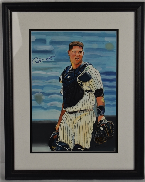 Gary Sanchez Signed Original James Fiorentino Watercolor Painting Steiner Authentication