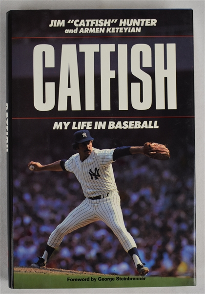 “Catfish, My Life in Baseball” Hard Cover Book Signed by Jim Catfish Hunter