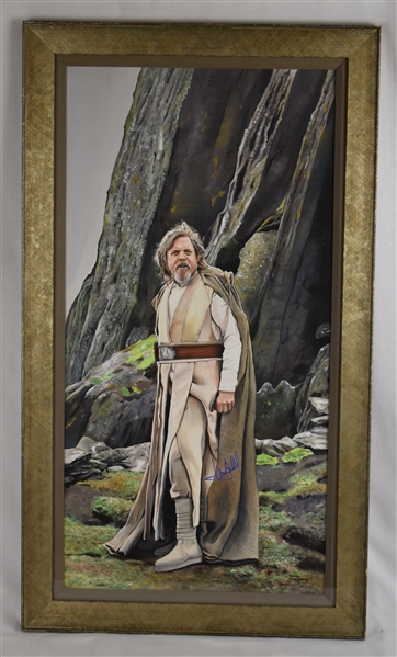 Luke Skywalker Original James Fiorentino Watercolor Painting Signed by Mark Hamill