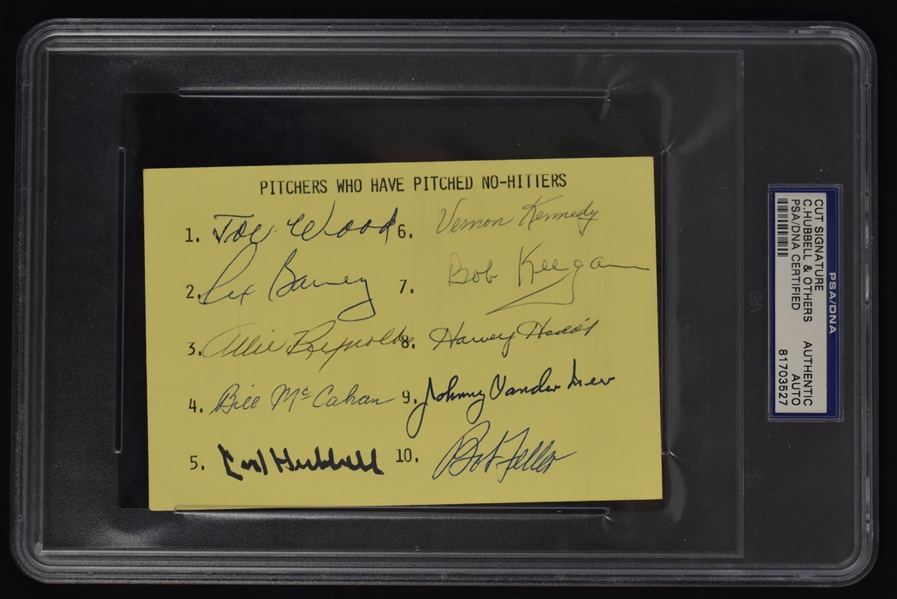 No Hitters Signed Card PSA/DNA