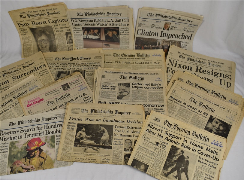 Collection of 24 Various Historic Newspapers