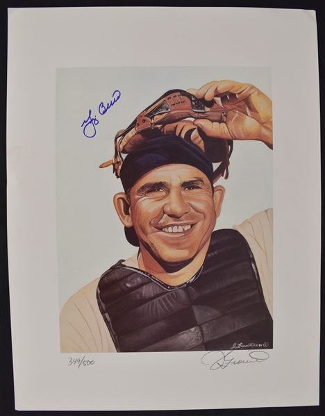 Yogi Berra Autographed James Fiorentino Limited Edition Lithograph