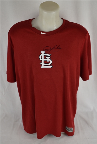 Oscar Tavares Autographed Worn St. Louis Cardinals Shirt
