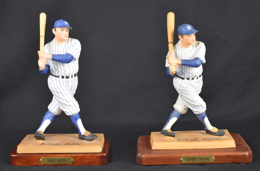 Babe Ruth Collection of 2 Porcelain Figurines 