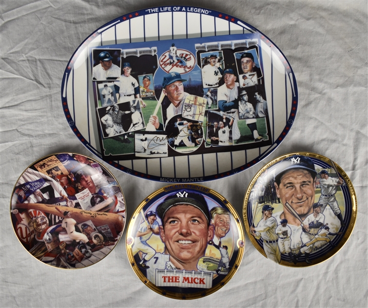 Collection of 4 Mickey Mantle Limited Edition Plates
