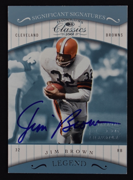 Jim Brown 2001 Donruss Classics Autographed Card