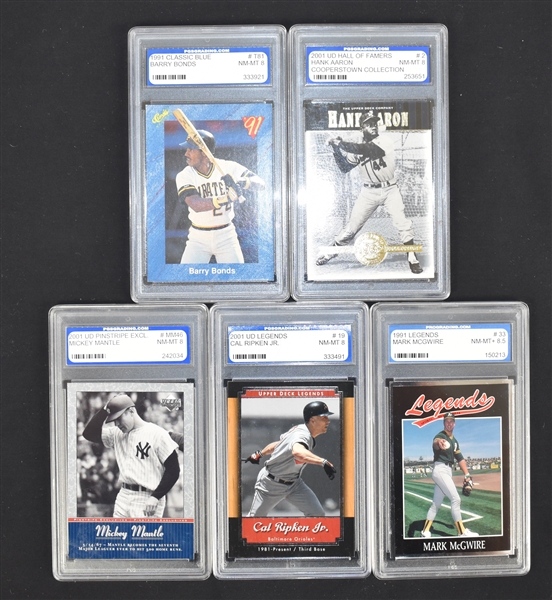 Lot of 5 PGS Graded Cards w/Mantle