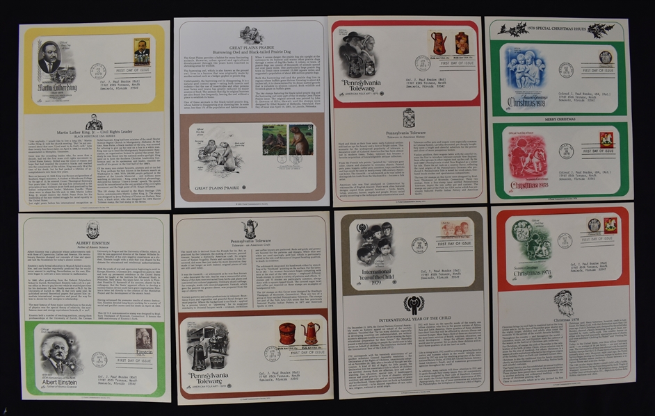 Collection of 9 First Day Covers w/Martin Luther King & Albert Einstein