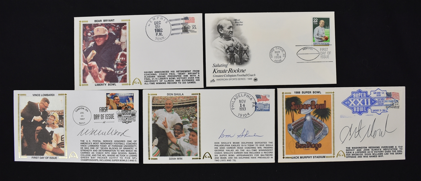 NFL Lot of 3 Autographed First Day Covers 