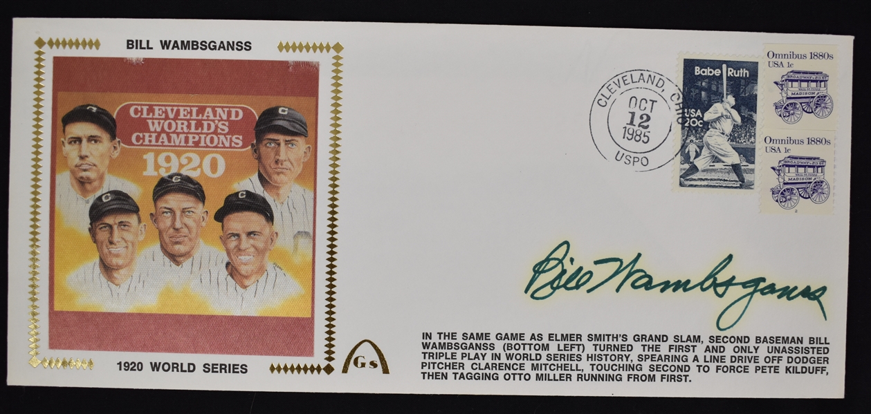 Bill Wambsganss NYY 1920 World Series Autographed First Day Cover