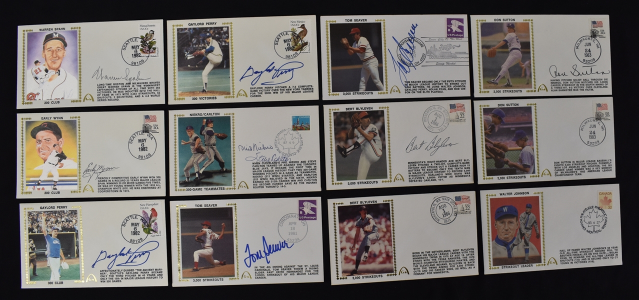 300 Win & 3000 K Collection of 9 Autographed First Day Covers 