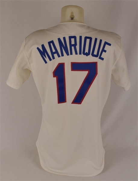 Fred Manrique 1989 Texas Rangers Game Used Jersey