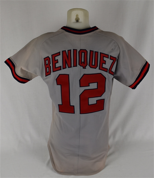 Juan Beniquez 1985 California Angels Game Used & Autographed Jersey