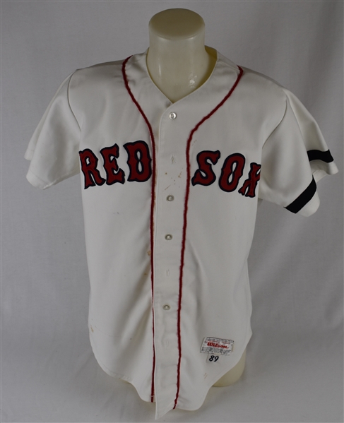 Ellis Burks 1989-90 Boston Red Sox Game Used Jersey