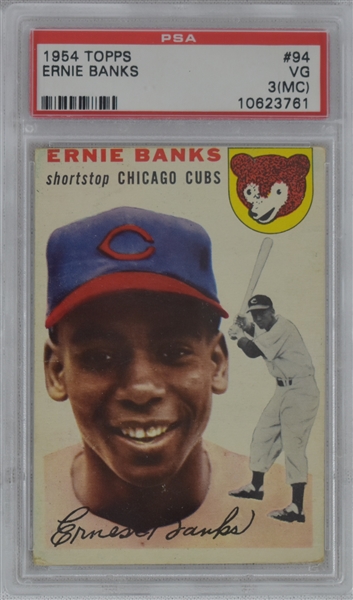 Ernie Banks 1954 Topps Rookie #94 PSA 3 