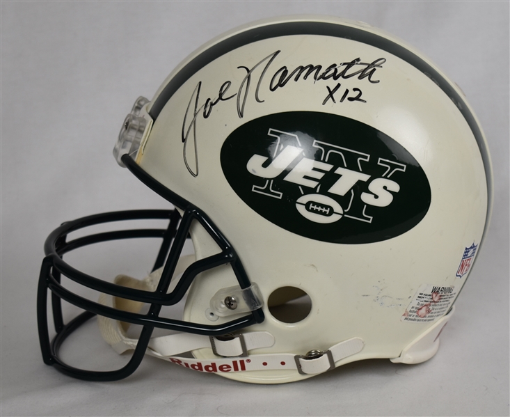 Joe Namath Autographed New York Jets Full Size Helmet 