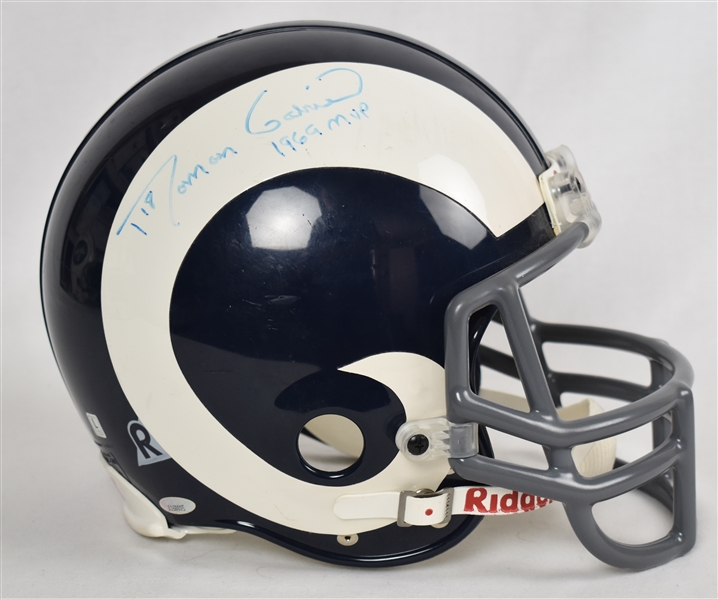 Roman Gabriel Autographed Los Angeles Rams Full Size Helmet 