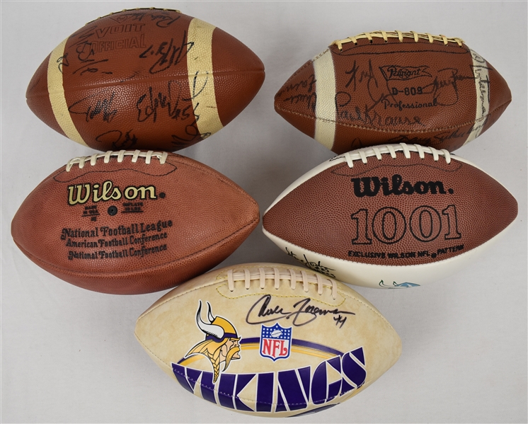 Minnesota Vikings Collection of Autographed Footballs