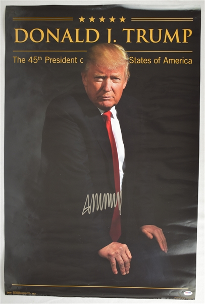 Donald Trump Autographed Poster PSA/DNA 