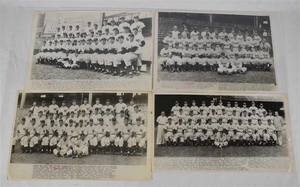 Yankees Phillies & Dodgers Original Team Photos