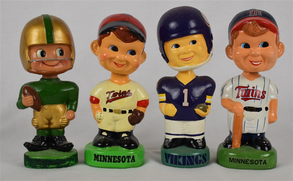 Vintage Collection of 4 Bobbleheads w/Notre Dame
