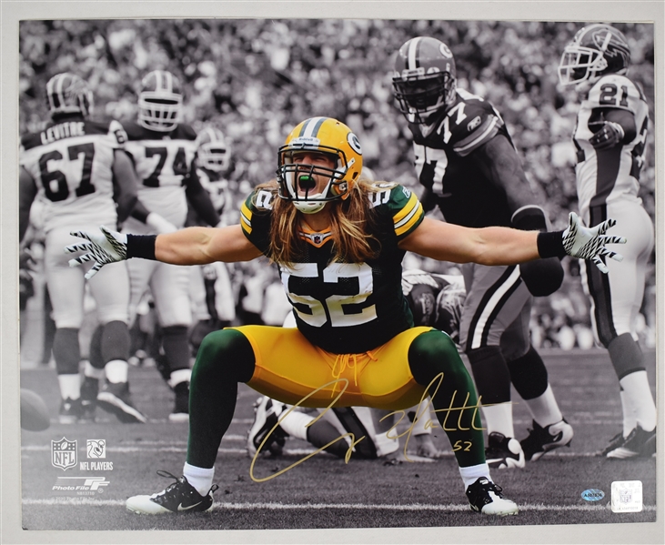 Clay Matthews Autographed 16x20 Colorized Photo