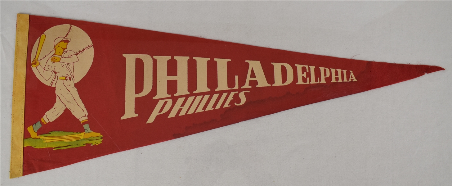 Vintage 1960s Philadelphia Phillies Pennant