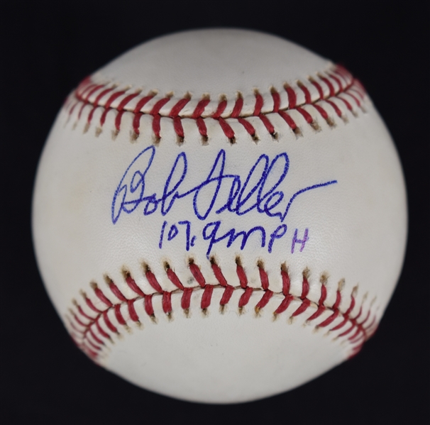 Bob Feller Autographed & Inscribed Baseball