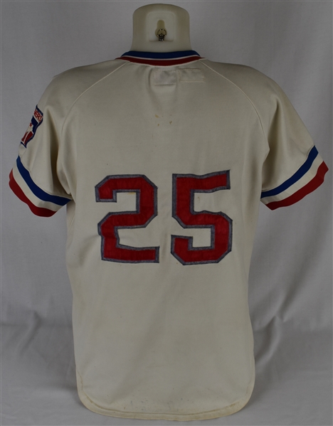 Paul Linblad 1978 Texas Rangers Game Used Jersey w/Dave Miedema LOA