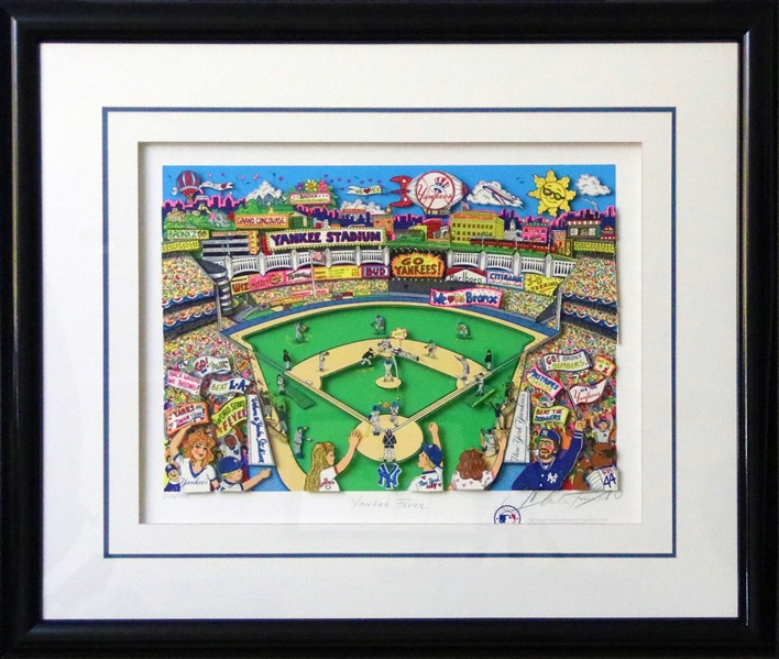 Charles Fazzino 3-D Pop Art New York Yankees Limited Edition "Yankee Fever" Serigraph