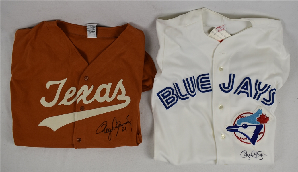 Roger Clemens Autographed Texas Longhorns & 1991 Toronto Blue Jays Jersey