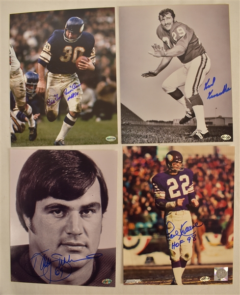 Minnesota Vikings Lot of 4 Autographed 8x10 Photos w/Paul Krause