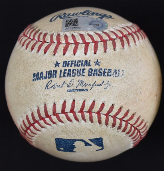 David Ortiz HR #534 Game Used Baseball Ties Jimmie Foxx MLB Authentication