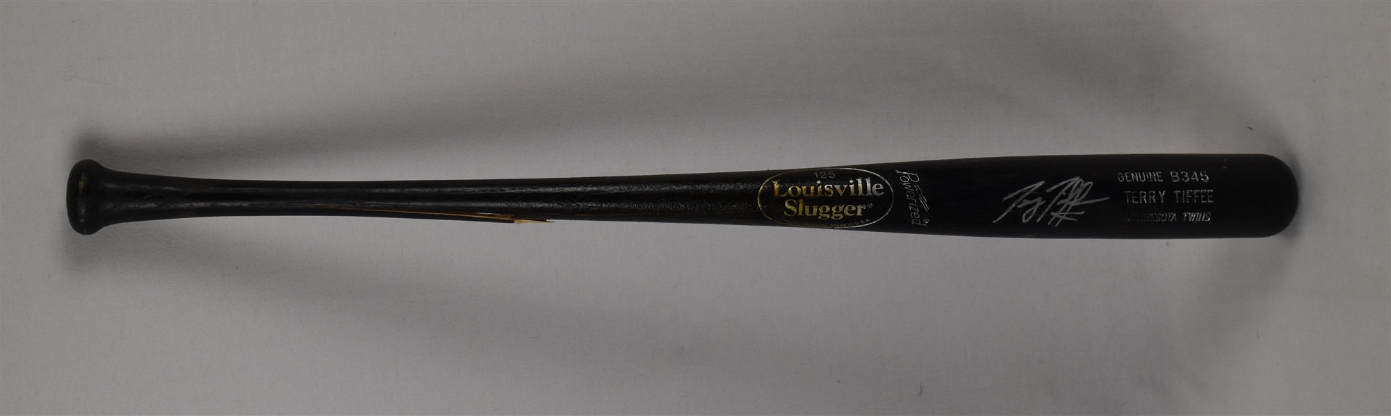 Terry Tiffee Game Used & Autographed Bat