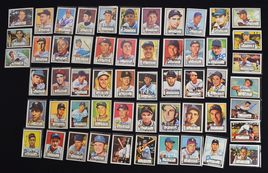 Autographed 1952 Topps Reprint Cards 