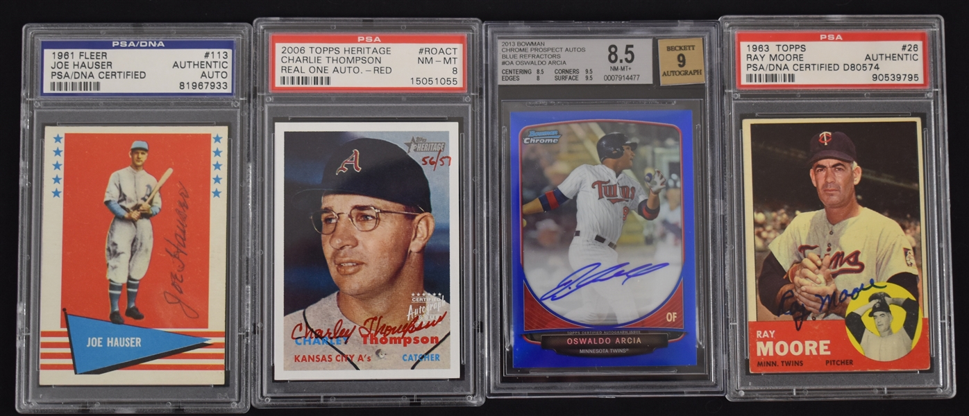 Collection of 4 Autographed Cards 