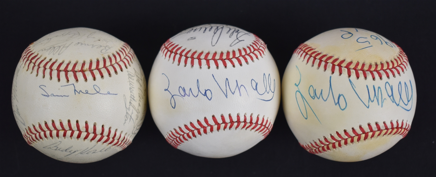 Minnesota Twins 1966 & Zoilo Versailles Autographed Baseballs