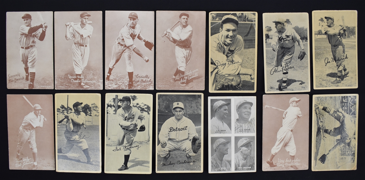Vintage Lot of 14 Baseball Cards
