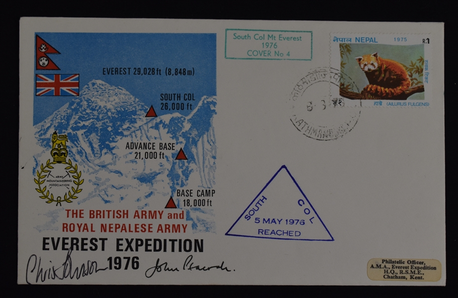 Vintage 1976 Mount Everest Expedition Signed First Day Cover