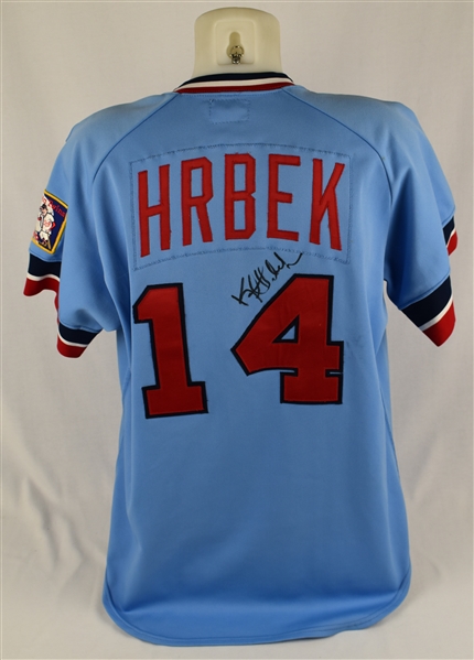 Kent Hrbek 1985 Game Used & Autographed Jersey